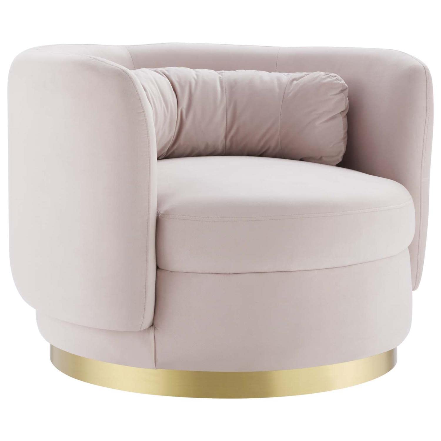 Lsnn Modway Relish Velvet Swivel Chair With Gold Pink Finish Eei-4999-Gld-Pnk
